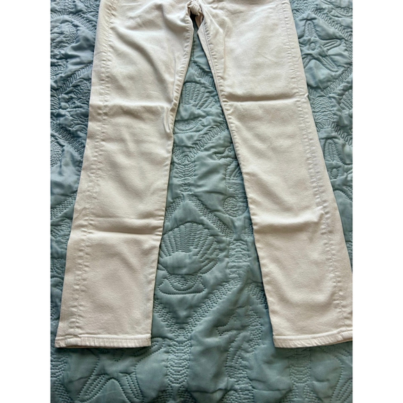 AG Adriano Goldschmied Stevie Slim Straight Ankle Jeans Cream 27R - Picture 5 of 12